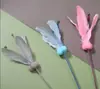 Caña de juguete para gatos con alambre de plumas y bola de pelo con cascabel, varita de hada de varilla larga duradera, juguete para gatos