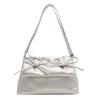 Bolsa Grande de PU Macio Feminina 2024 Primavera Nova Chegada Laço Versátil Pequena Fresca Bolsa Tote Coração de Menina Moda Bolsa Feminina