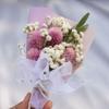 Mini ramo de gypsophila exquisito, hecho a mano, flores secas para coche, rosa eterna, regalo de bricolaje, decoración de regalo de mano