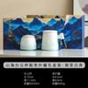 Taza de cerámica Qianli Jiangshan con tapa para separar té, ideal como regalo para la oficina o el negocio en la montaña Chaoyuan.