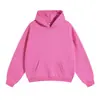 Marca de moda europea y americana Sudadera con capucha de forro polar de 350 g de corte holgado Bolsillo tipo canguro Bordado de logotipo Parche