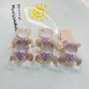 Resina diy acessórios atacado celular shell diy acessórios material artesanal sapato fivela cocar copo de água adesivos gravata transparente Urso