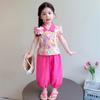Ropa de Verano para Niñas Traje Floral Súper Bonito 2025 Nuevo Chaleco de Verano para Bebé Niña Estilo Delgado Moda para Niñas y Niños