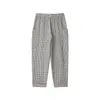 Estilo Europeo y Americano Transfronterizo Z Nueva Moda Elegante Ropa para Mujer al por Mayor Pantalones Casuales a Cuadros Cintura Elástica 1608058
