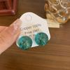 Brincos de coração cor dopamina estilo coreano para mulheres primavera/verão nova moda brincos de pino de resina brincos doces e adoráveis de contas redondas
