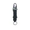 Chaveiro externo com fivela de bico de águia, iniciador de fogo com pederneira, chaveiro de mosquetão trançado à mão com paracord de liberação rápida para atividades ao ar livre