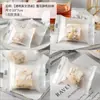 Bolsa para empaquetar galletas de Año Nuevo, bolsa para hornear galletas de repostería con forma de copo de nieve, caja mini portátil para regalo de dulces, turrón, toffee