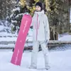 Nuevo Traje de Snowboard para Mujer y Hombre Impermeable Algodón Adhesivo Cortavientos Cálido Nicho Americano Color Sólido Ropa de Exterior