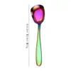 Cuchara de Postre de Acero Inoxidable Hogar Cocina Cuchara Comida Occidental Cuchara para Comer Sopa Niños Cuchara de Postre Cuchara Cuchara Al por Mayor
