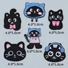 Pegatinas de Tela Bordadas de Dibujos Animados, Pegatinas Decorativas de Mascotas Animales Lindas Hechas a Mano DIY sin Coser, Parches para Agujeros de Ropa sin Planchar