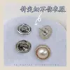 Broche de Perla Invisible para Mujer, Botón de Cuello Anti-Exposición, Pin de Fijación para Cintura de Camisa, Elegante Ramillete Accesorios de Ropa