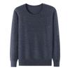 Suéter de Cachemira Pura de Mongolia Interior para Mujer, Cuello Redondo, Corte Ajustado, Jersey, Color Sólido, Suéter de Punto de Manga Larga para Mujer