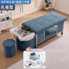 Cama de Champú Terapéutica con Grifo de Arena Belleza Fumigación Limpieza de Oídos Circulación de Agua a Temperatura Constante Marco de Acero Inoxidable con Tira de Luz LED
