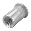 Tuerca remachable de aleación de aluminio, cilíndrica, hueca, de aluminio, cabeza plana, con rayas verticales, tuerca remachable M3M4M6M8M10M12