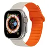 Adequado para Apple Watch com Pulseira de Silicone Magnética Costurada Applewatch Gerações Se1-9 Ultra Universal