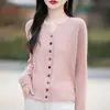 Jaqueta Cardigan de Tricô Elegante, Fashion, Redutor de Idade para Mulheres, Outono Inverno, Novo, Top Lindo Chic de Alto Padrão A14624