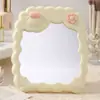 Espelho de Maquiagem Criativo Fofo de Ovelha para Dormitório de Estudante, Espelho de Penteado Feminino, de Mesa, com Suporte, Espelho de Plástico Doméstico