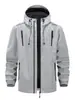 Chaqueta Abrigo Deportiva Casual al Aire Libre para Hombre de Doble Cremallera con Capucha Versátil Moderna de Comercio Exterior