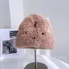 Chapéu de Tricô Fashion com Orelhas de Coelho Fofo de Desenho Animado para Mulheres Inverno Quente à Prova de Vento Chapéu Pulôver Versátil Casual Beanie