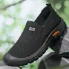 Zapatos de Malla de Nuevo Estilo de Verano, Zapatos con Agujeros Huecos, Zapatos Casuales sin Cordones tipo 'Dad Shoes', Zapatos Deportivos, Transpirables, Ligeros, de Suela Suave para Hombre
