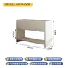 Estantería Estilo Crema Estante de Almacenamiento de Escritorio Estación de Trabajo para Niñas Estante de Almacenamiento Multicapa Estante de Exhibición Integrado en Pared Estante Organizador