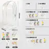 Bolsa de Carrinho de PVC Espesso de Alta Transparência em Forma de Q Bolsa de Armazenamento para Bonecas de Algodão Bolsa Suspensa à Prova de Poeira Bolsa para Exibição de Figuras de Brinquedo da Moda Boneca
