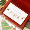 BaObAo Diseño Original Plata de Ley Árbol de Navidad Multicolor Hombre de Jengibre Pulsera Nicho Lujo Ligero Premium Regalo de Navidad
