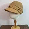 Chapéu tipo boina plissado de linho Tencel de alta qualidade estilo japonês para mulheres, moderno e versátil, proteção solar para atividades ao ar livre, respirável, dobrável