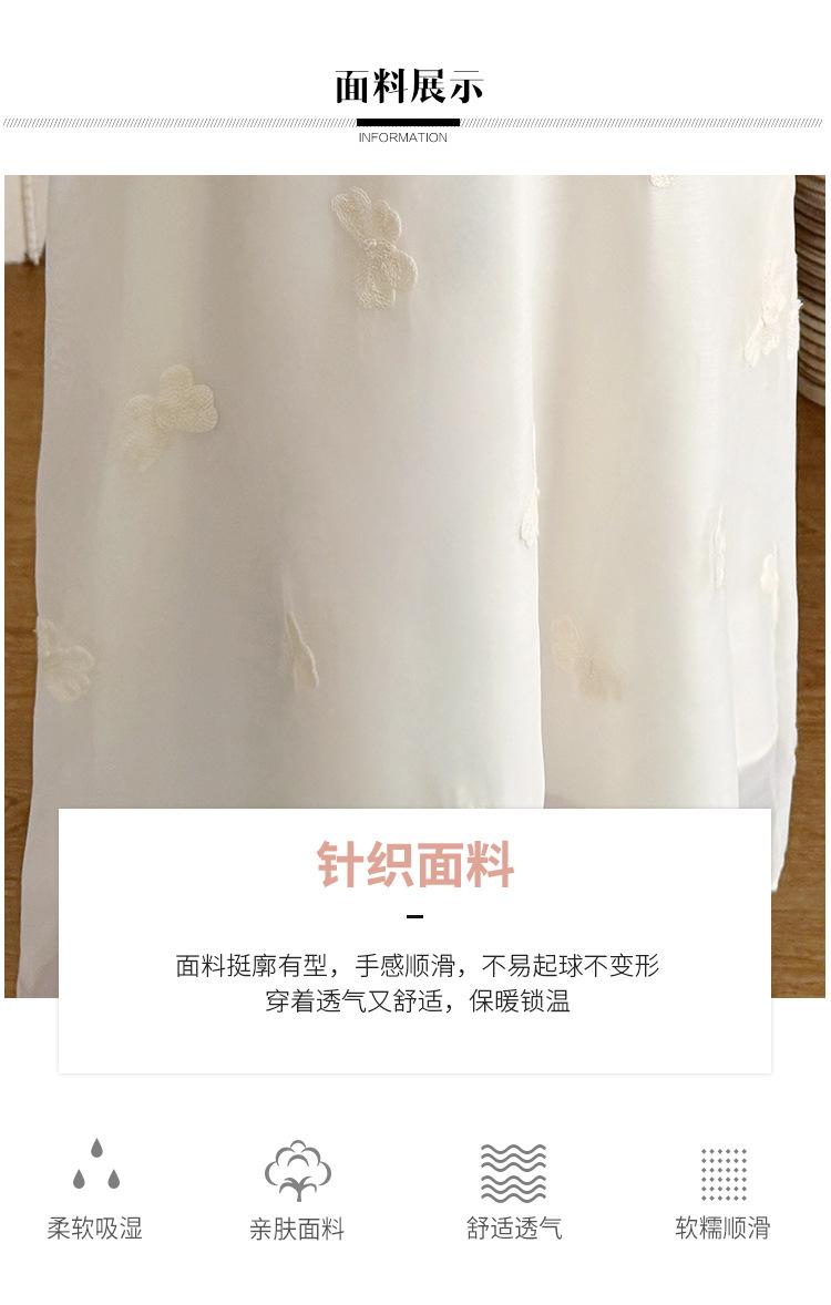 网纱裙不规则刺绣蝴蝶宽松仙女中长连衣裙
