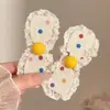 Pinza para el flequillo de la frente con lindo patrón floral pequeño, pinza para flequillo francés, diadema para lavarse la cara, pinza para el pelo de mujer para la parte trasera de la cabeza
