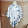 Vestido con Tirantes Tie-Dye Modelo Nuevo 2026 Hecho a Mano Teñido con Plantas Yunnan Guizhou Sanya Xinjiang Estilo Étnico Vestido de Playa