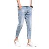 Calça Jeans Cropped Masculina Versátil Slim Fit 2025 Nova Primavera e Outono Casual Tendência