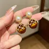 Brincos Redondos de Zircônia Pérola, Estilo Retrô Francês, High-End, Estilosos, Brincos Versáteis, Brincos Estilo Férias
