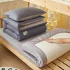 Conjunto de seis peças de roupa de cama de algodão para dormitório universitário, lençóis de algodão puro, colcha, capa de edredom de algodão, lençol com elástico, conjunto de três peças de roupa de cama