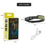 Linterna frontal con sensor de silicona para exteriores Batería de litio Recargable Lámpara minera Montada en la cabeza Duración de batería ultralarga Luz fuerte Linterna frontal con sensor recargable