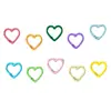 Clips de Resorte Coloridos, Anillas Abiertas Redondas, Anillas de Resorte en Forma de Corazón, Accesorios para Llaveros DIY, Conectores de Aleación