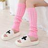 Cubrepiernas de Punto JK para Mujer Estilo Coreano Otoño e Invierno Nuevo Calcetines de Lana Cálidos con Trenzado de Ocho Piernas Protector Delgado para Pierna Cubierta para Bota