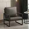 Silla Sofá Individual de Lujo Ligero al por Mayor Estilo Nórdico para Sala de Estar Dormitorio en Casa Sofá Perezoso de Hierro Silla de Oficina para Negociación
