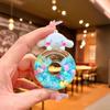 Botella de arena movediza creativa DIY Campana de viento aceite luminoso flotante llavero bolsa Colgante de coche pequeño regalo fabricante