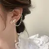 Arete Curvo de Cinco Circonitas de Alta Gama Dongdaemun Coreano para Mujer, Elegante y Genial Arete de Personalidad Estilo Ins