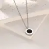 Collar de Acero de Titanio con Números Romanos, Estilo Coreano, Joyería Simple y Elegante, Cadena para Clavícula de Mujer