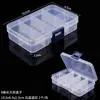 Caja de almacenamiento de material para joyería DIY hecha a mano, caja de plástico transparente desmontable, caja para aretes, caja de almacenamiento, herramienta