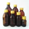 Botella de Vidrio Marrón de 30 ml para Bebida Saludable, Botella de Vino, Botella de Enzimas, Botella de Líquido Oral con Tapa