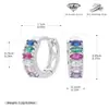 Pendientes de Plata de Ley S925 con Estilo Coreano Nuevo, de Moda y Sencillos, Elegantes, Incrustados con Exquisita Joyería de Estilo Colorido y Fresco para Mujeres