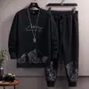Conjunto esportivo Masculino Primavera e Outono Suor Solto Moderno Bonito Jovem Outono Casual Roupa Masculina Combinação