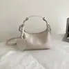 Bolsa de Mão de Bolinho Tecida Retrô Fashion 2026 Bolsa Estilosa Tendência Versátil para Lancheira Bolsa Versátil de Ombro Único Transversal