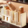 Dispensador de Copos Descartáveis, Dispensador de Água de Mesa de Alta Qualidade, Caixa de Armazenamento de Copos de Café e Chá à Prova de Poeira, Suporte de Armazenamento