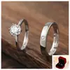 Anillos de Pareja Japoneses y Coreanos, Anillos de Boda con Diamantes Artificiales, Propuesta en Vivo, Anillos Falsos, Accesorios de Boda de Moda para Mujer, Estilo Popular de Moda