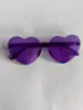 2817 Gafas de Sol de Corazón de Moda Gafas de Sol de Amor Tendencia Europea y Americana Gafas de Sol sin Marco de una Sola Pieza