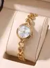Venta Caliente Transfronteriza Reloj de Cadena Plateada Estilo Retro Reloj de Cuarzo para Mujer Esfera Pequeña Exquisita Reloj de Pulsera a la Moda Dropshipping